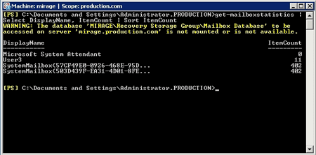 Create reports using the Exchange Management Shell in Exchange Server 2007