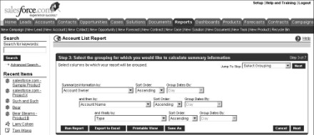 Figure 15-6: Group reports.