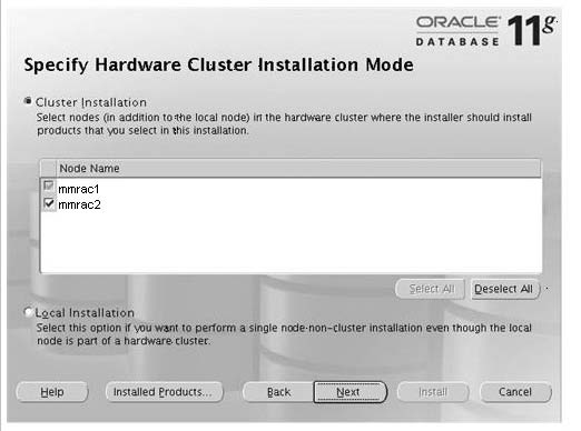 RAC install
