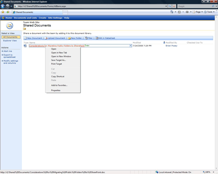 Copy a SharePoint document from the document library