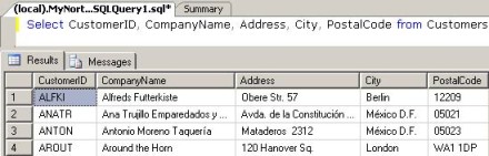 Sample of table data in SQL Server 2005 Management Studio