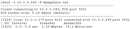 Telling your iPerf client to send data from a specified file