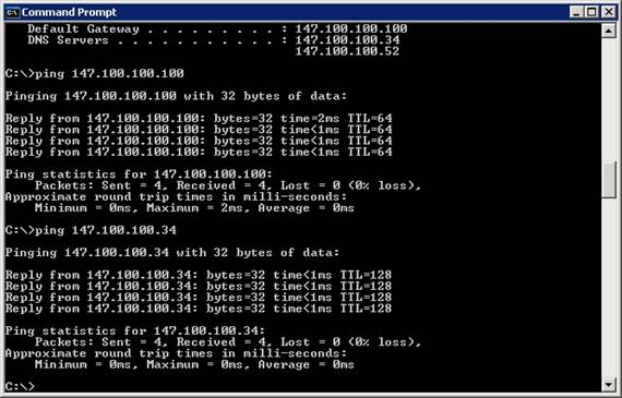 Verifying host can communicate with DNS server