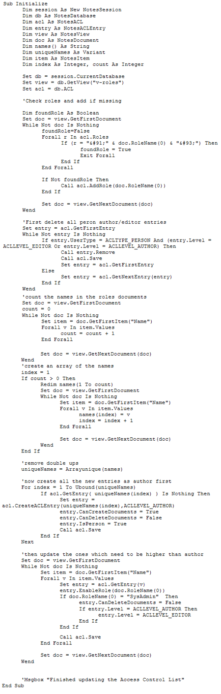 LotusScript to update ACLs