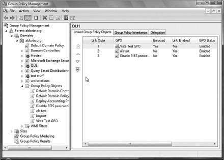 Group Policy objects are applied in order.