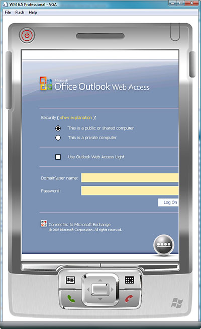 Internet Explorer in Windows Mobile 6.5