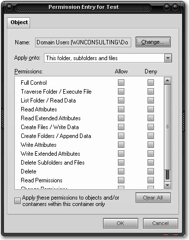 Permissions for creating and deleting files in Windows
