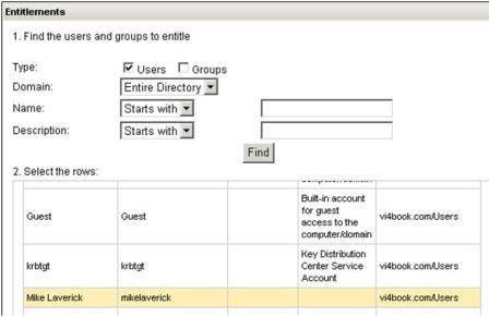 Find user