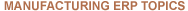 Manufacturing ERP Topics