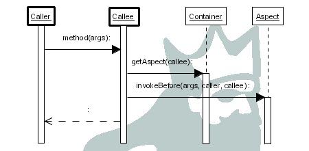 method invocation advised by a before advice