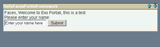A simple JSF Hello World portlet