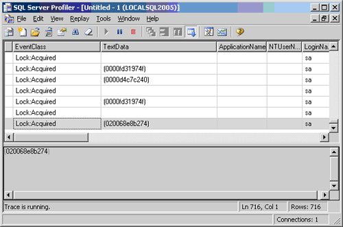 How to set up a SQL Server 2005 Profiler session